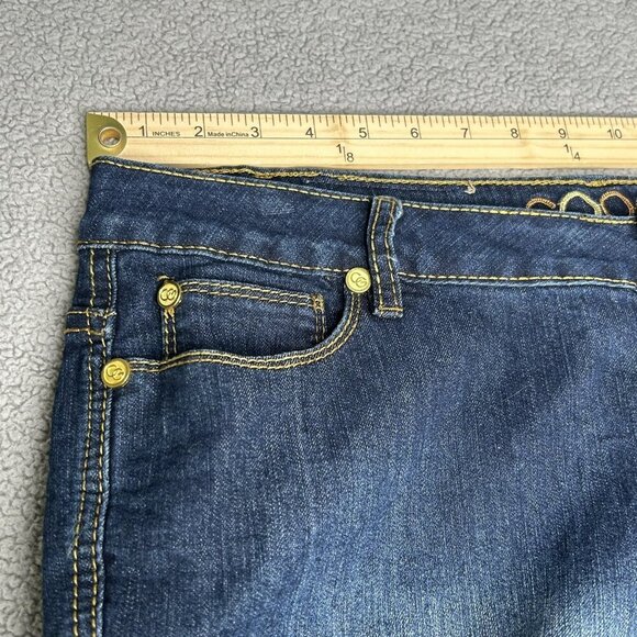 Coogi Jeans Womens 18W Bootcut Stretch Denim Gold Embroidered Pockets Y2K Retro - Picture 11 of 16